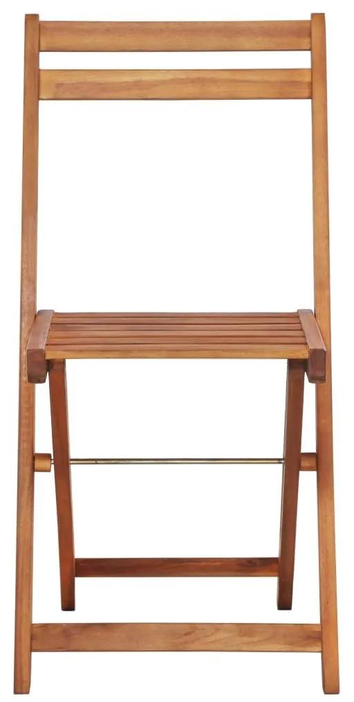 Καρέκλες Bistro Εξωτερικού Χώρου 2 τεμ. από Μασίφ Ξύλο Ακακίας - Καφέ