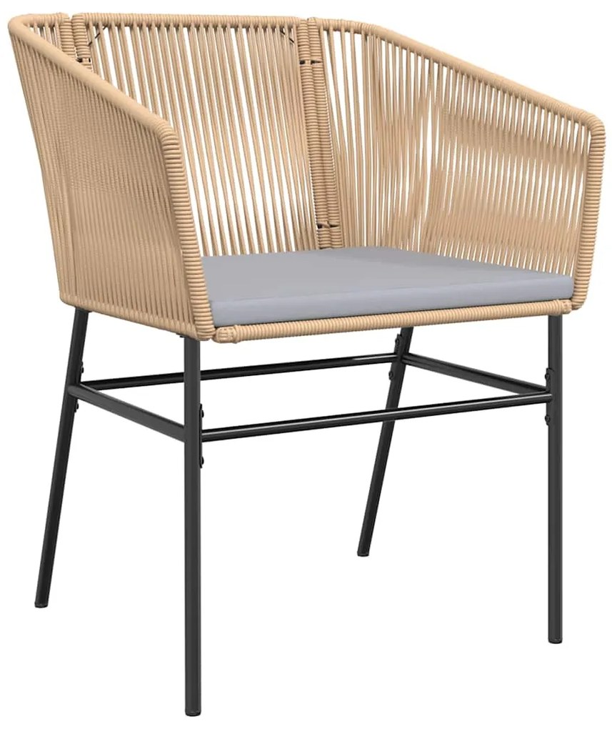 vidaXL Σετ Τραπεζαρίας Κήπου 9 τεμ. Καφέ Συνθ.Ρατάν/Γυαλί με Μαξιλάρια