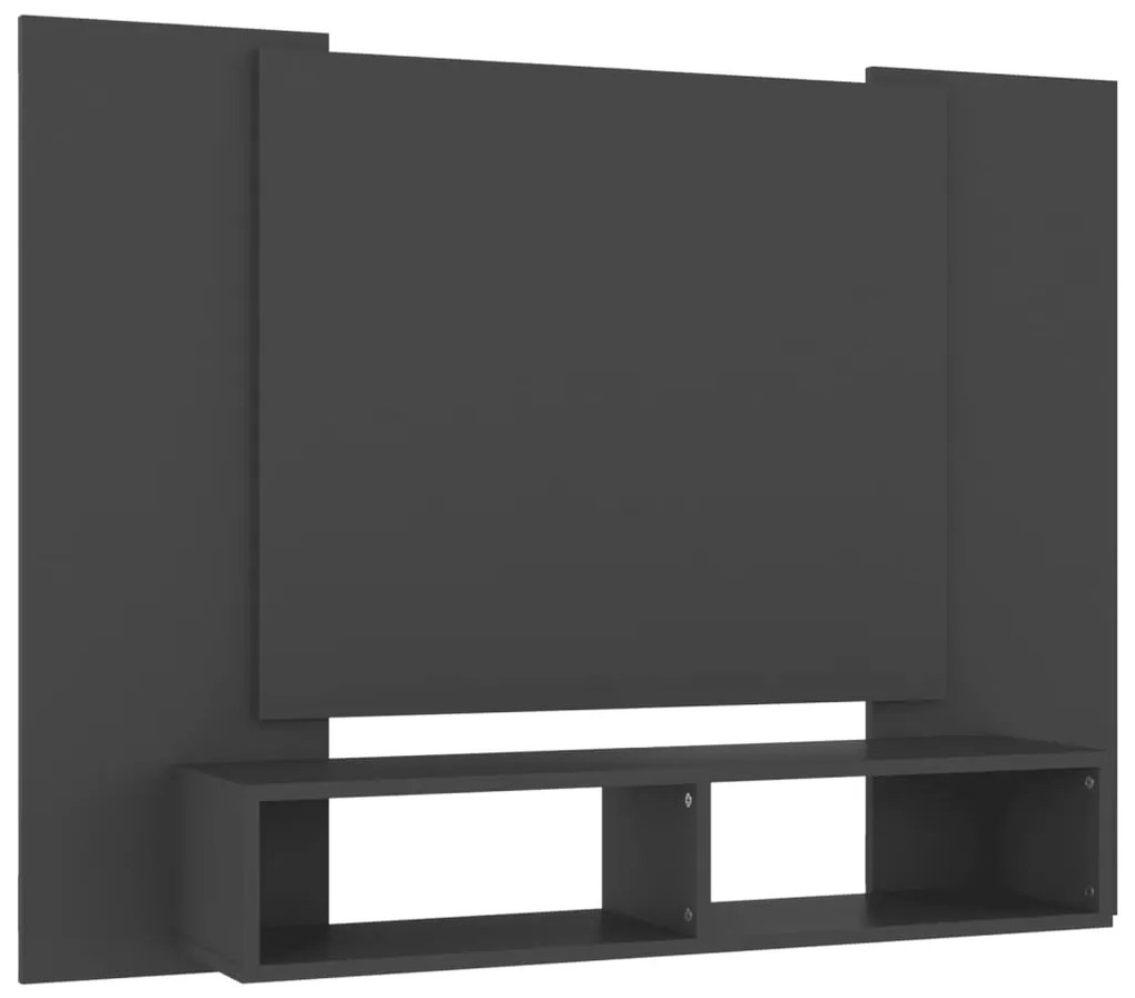 vidaXL Έπιπλο Τηλεόρασης Τοίχου Γκρι 120 x 23,5 x 90 εκ. Μοριοσανίδα