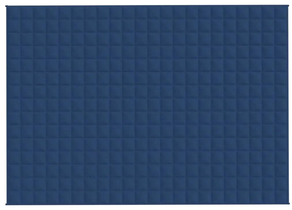 vidaXL Κουβέρτα Βαρύτητας Μπλε 155 x 220 εκ. 7 κ. Υφασμάτινη