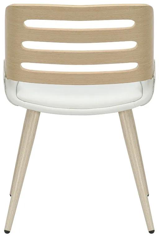 Καρέκλα Brody pakoworld pu λευκό- πόδι φυσικό
