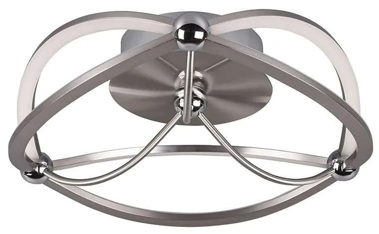 Φωτιστικό Οροφής - Πλαφονιέρα Charivari 621210107 SMD-LED D41x14cm Nickel Trio Lighting Metal
