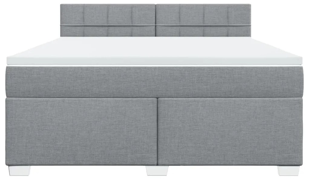 ΚΡΕΒΑΤΙ BOXSPRING ΜΕ ΣΤΡΩΜΑ ΑΝΟΙΧΤΟ ΓΚΡΙ 180X200 ΕΚ. ΥΦΑΣΜΑΤΙΝΟ 3288267