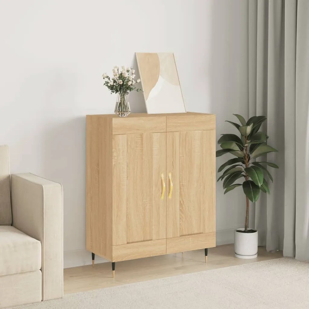 vidaXL Ντουλάπι Sonoma Δρυς 69,5 x 34 x 90 εκ. από Επεξεργασμένο Ξύλο