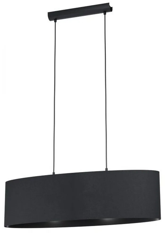 Φωτιστικό Οροφής Maserlo 1 99044 Black Eglo Metal, Fabric