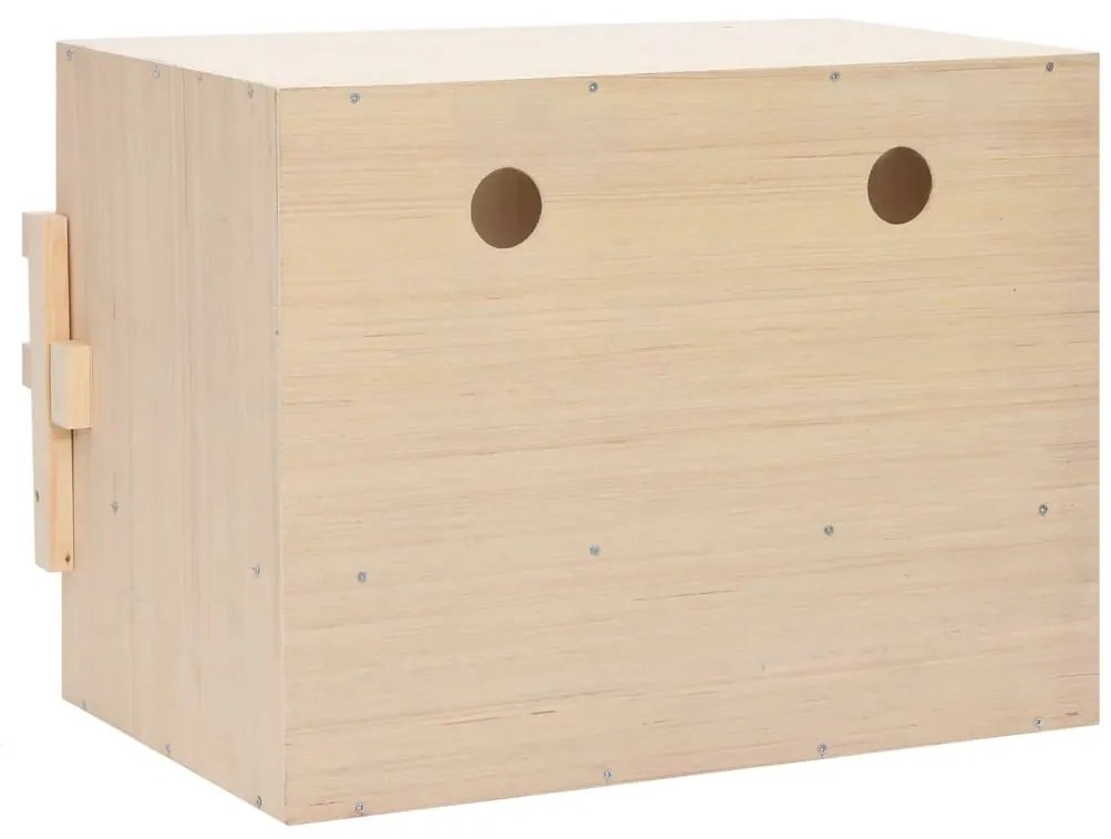 vidaXL Φωλιά για Κότες με 2 Θέσεις 63x40x45 εκ. από Μασίφ Ξύλο Πεύκου