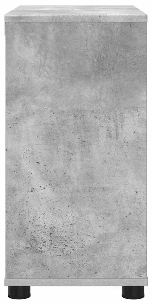 vidaXL Ντουλάπα νιπτήρα μπάνιου με ράφι Σκυρόδεμα Γκρι 60 x 30 x 60 cm