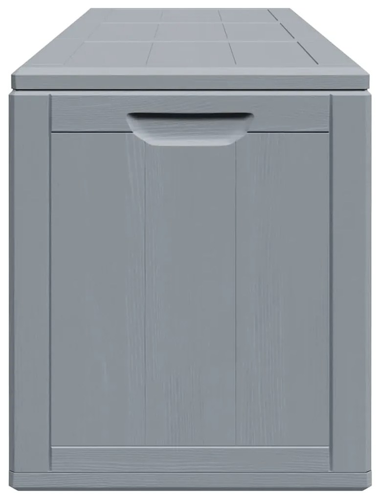 vidaXL Μπαούλο Αποθήκευσης Κήπου Γκρι 270 Λίτρα Όψη ξύλου από PP