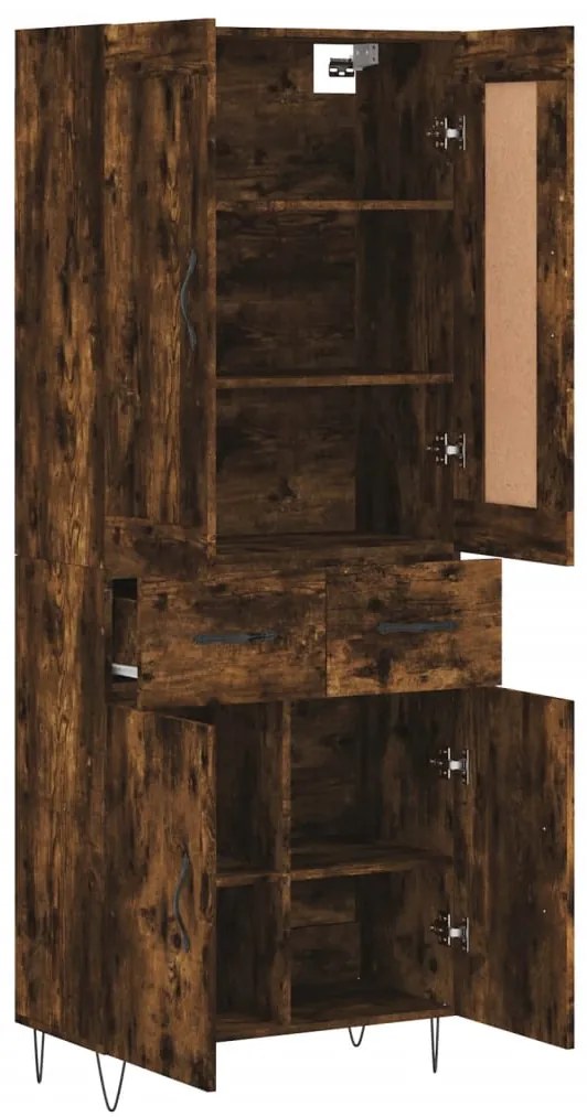 vidaXL Ντουλάπι Καπνιστή Δρυς 69,5x34x180 εκ. από Επεξεργασμένο Ξύλο