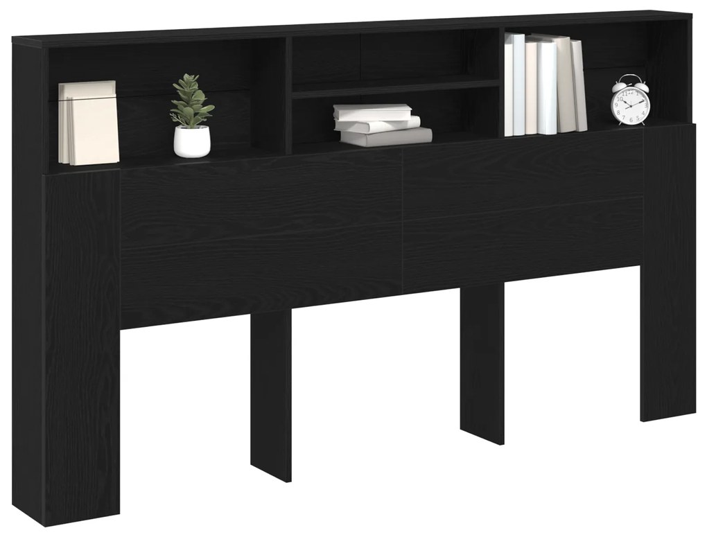 vidaXL Κεφαλάρι Μαύρης Βελανιδιάς 180 x 19 x 103,5 εκ