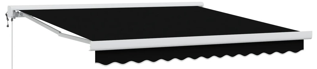 vidaXL Μαύρη Αυτόματη Ανασυρόμενη Τέντα 300x250 εκ.