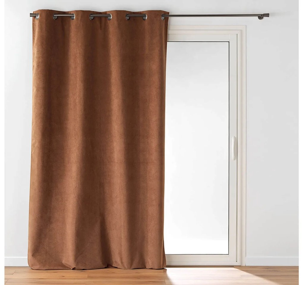 Κουρτίνα Συσκότισης Olympe Douceur d'intérieur με τρουκς και διαστάσεις 140x260cm - Camel