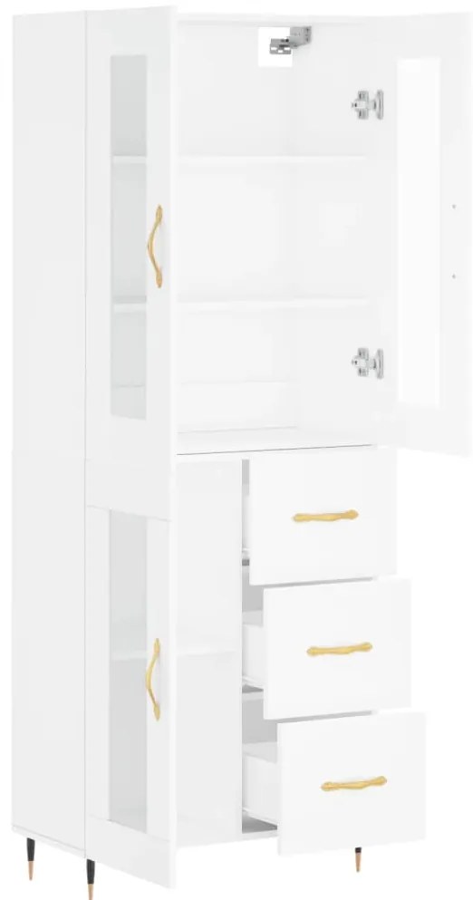 vidaXL Ντουλάπι Λευκό 69,5x34x180 εκ. από Επεξεργασμένο Ξύλο