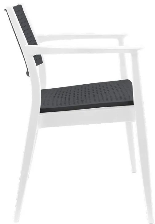 Καρέκλα Best Fylliana Λευκό - Ανθρακί 57,5x55x80 εκ. 57.5x55x80 εκ.