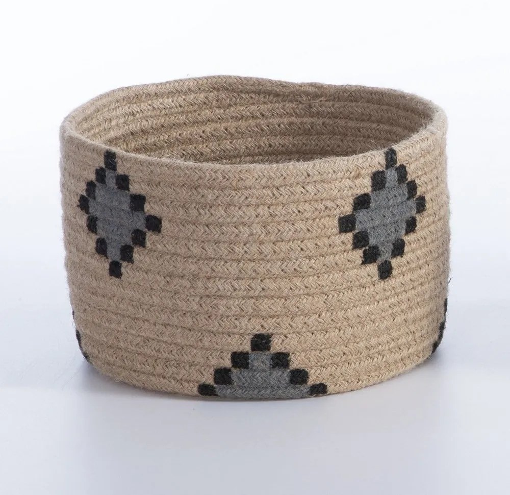 Καλάθι Διακοσμητικό Alemao D:22X14 Natural-Grey Nef-Nef Homeware Jute