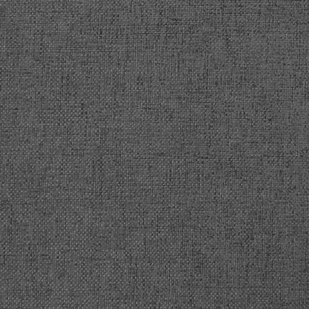 vidaXL Υποπόδιο Σκούρο Γκρι 60x60x36 εκ. Ύφασμα & Συνθετικό Δέρμα