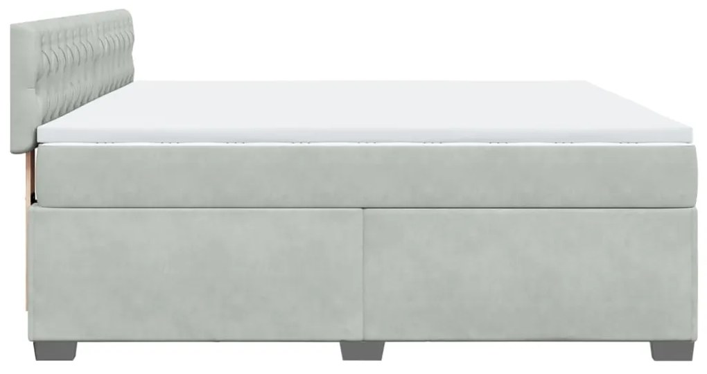 ΚΡΕΒΑΤΙ BOXSPRING ΜΕ ΣΤΡΩΜΑ ΑΝΟΙΧΤΟ ΓΚΡΙ 180X200 ΕΚ. ΒΕΛΟΥΔΙΝΟ 3288684