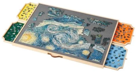 VEVOR 1500 Piece Puzzle Board with Drawer Cover Portable Wooden Jigsaw 86x63cm