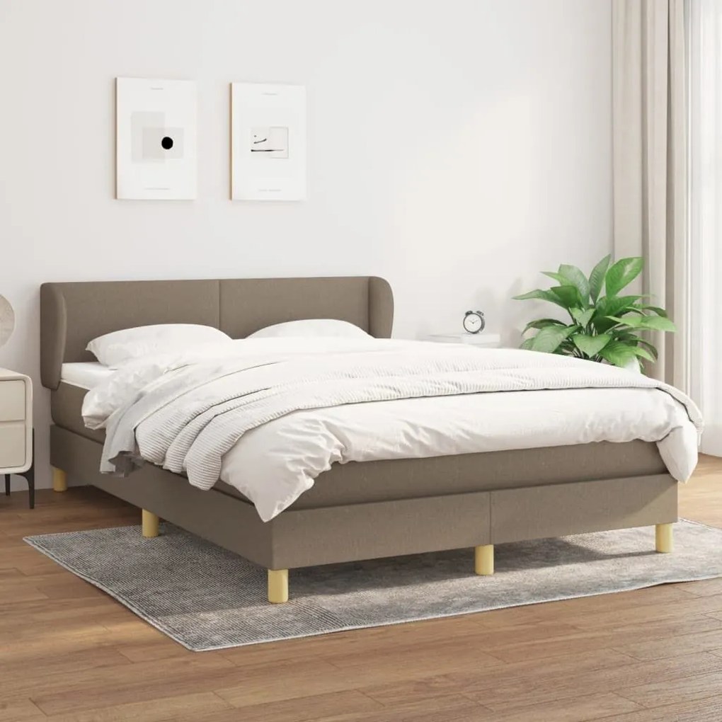 ΚΡΕΒΑΤΙ BOXSPRING ΜΕ ΣΤΡΩΜΑ TAUPE 140X200 ΕΚ. ΥΦΑΣΜΑΤΙΝΟ 3126649