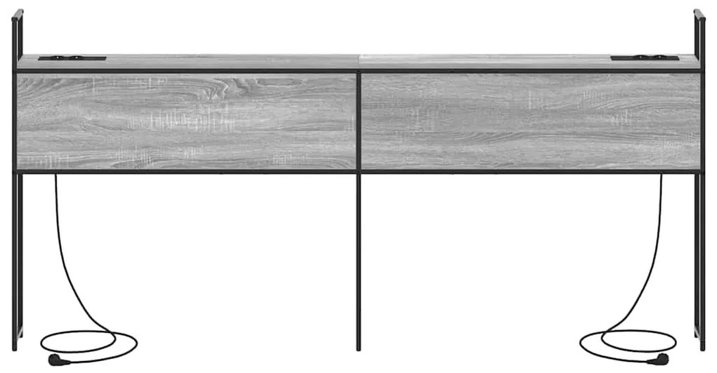 vidaXL Κεφαλάρι Αποθήκης Γκρι sonoma 180 cm Επεξεργασμένο ξύλο