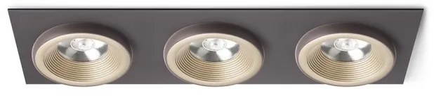 Χωνευτό Σποτ Φωτιστικό Οροφής Led SHARM SQ III H33,4 Φ11,4 Rendl R13261 Χρυσό