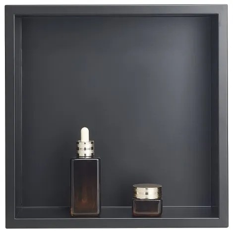 VEVOR Shower Niche 33.0 x 33.0 x 10.2 cm Recessed Wall Shelf Stainless Steel Black