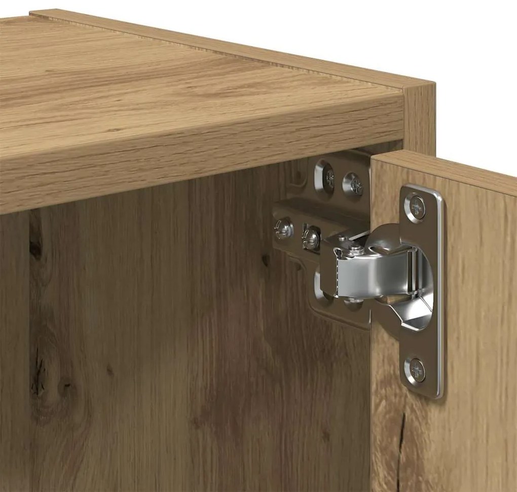 Βιβλιοθήκη Αρτισιανή Δρυς 40x24x77 εκ. Επεξ. Ξύλο - Καφέ