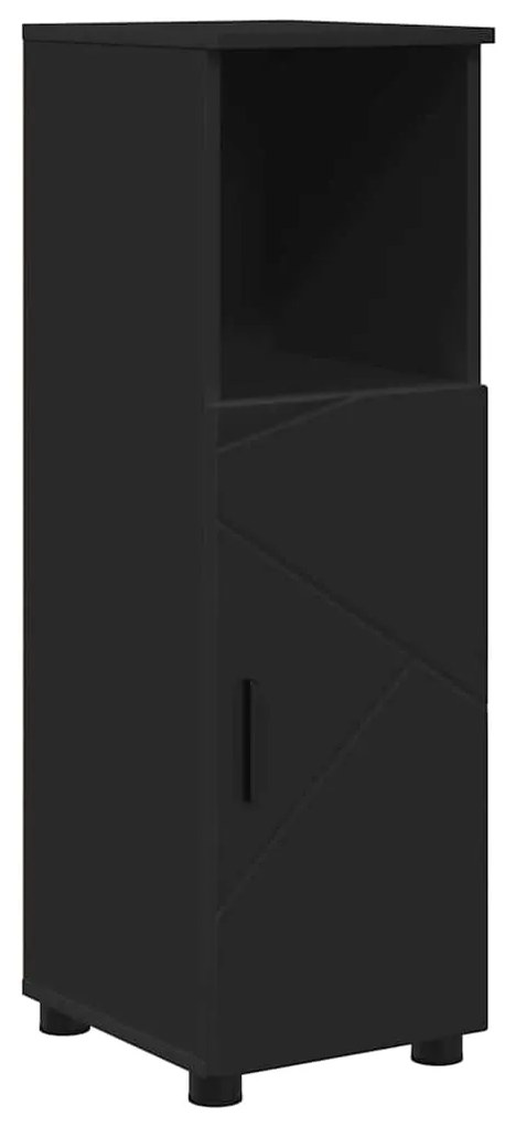 vidaXL Σετ Επίπλων Μπάνιου Επιτοίχιο 5 pcs Μαύρο 61 x 35 x 64 εκ.