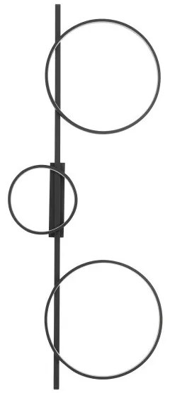 Απλίκα Φωτιστικό Τοίχου LED 33W 3000K IP20 Μαύρο Circolo 10816 Nowodvorski 10816 Μαύρο