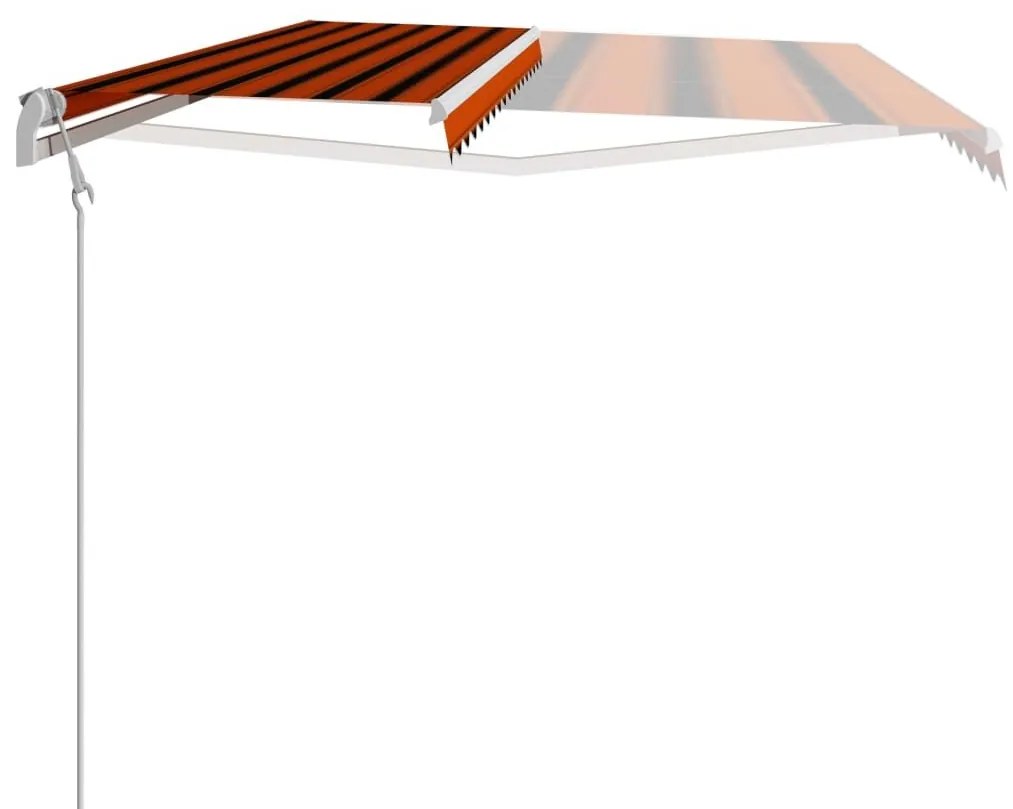 Τέντα Συρόμενη Αυτόματη Πορτοκαλί / Καφέ 400 x 300 εκ. - Πολύχρωμο