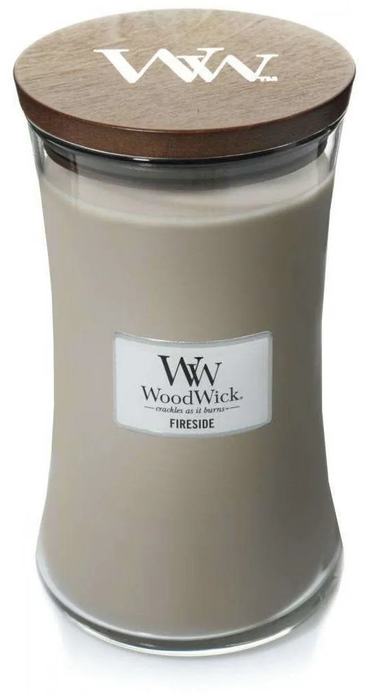 Κερί Αρωματικό Σε Βάζο Fireside L 93106E 10,2x10,2x17,8cm Grey WoodWick Wax