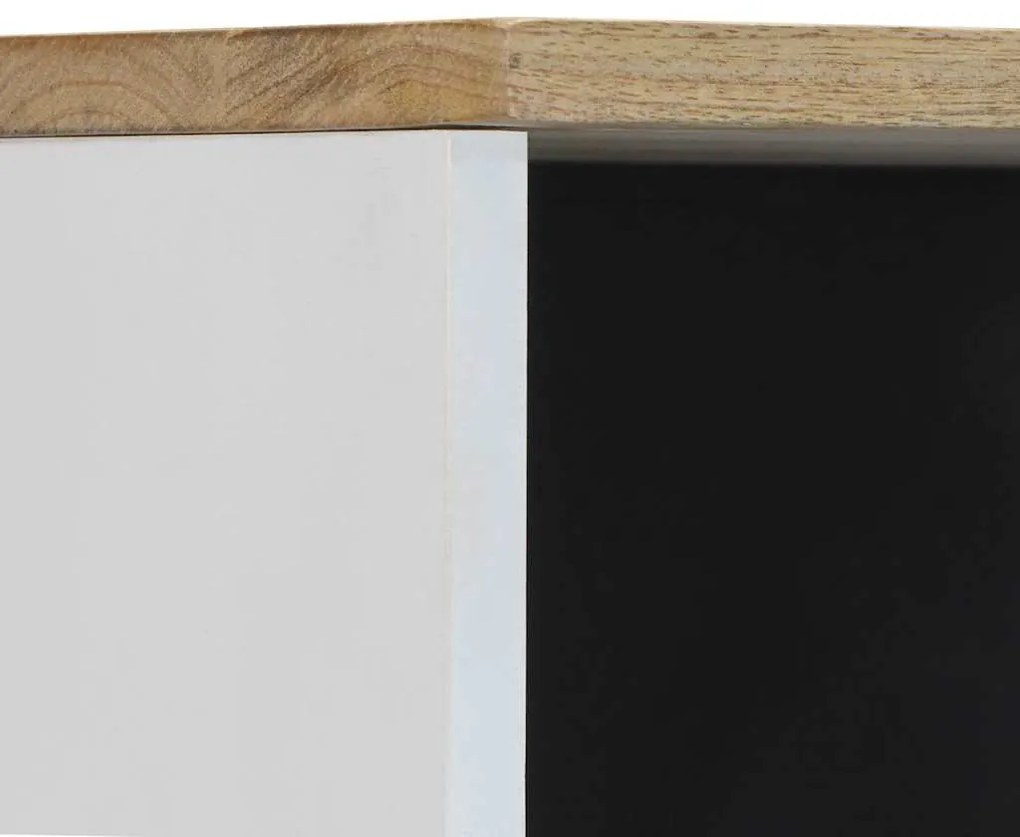 vidaXL Ντουλάπι Μπάνιου 38x33,5x160 εκ. από Μασίφ Ξύλο Μάνγκο