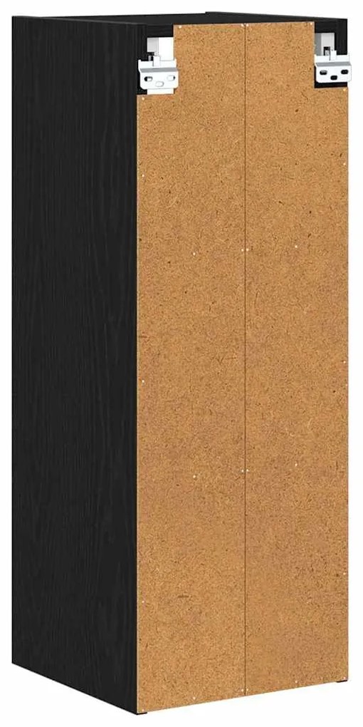 vidaXL Κρεμαστό ντουλάπι με αποθήκευση Μαύρη Οξυά 30 x 29,5 x 80 εκ.