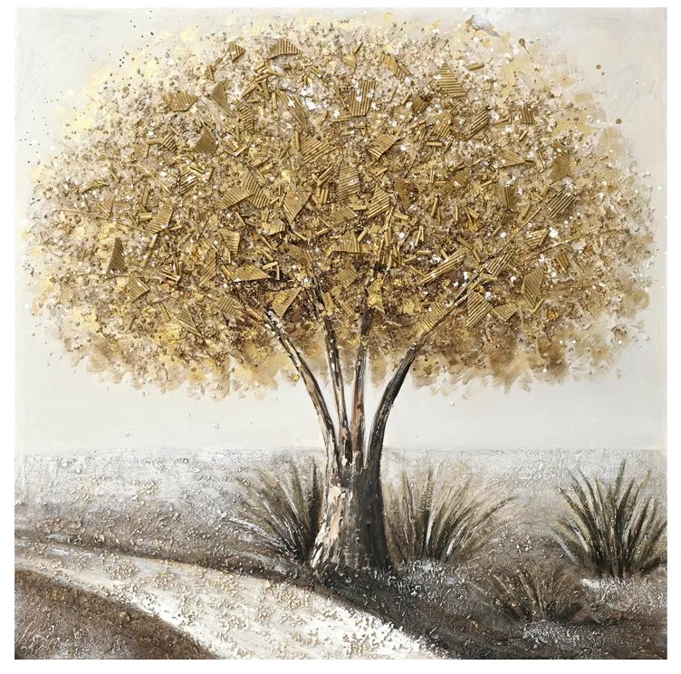 Πίνακας σε καμβά Forestree I Inart 100x3x100εκ - 296-000013