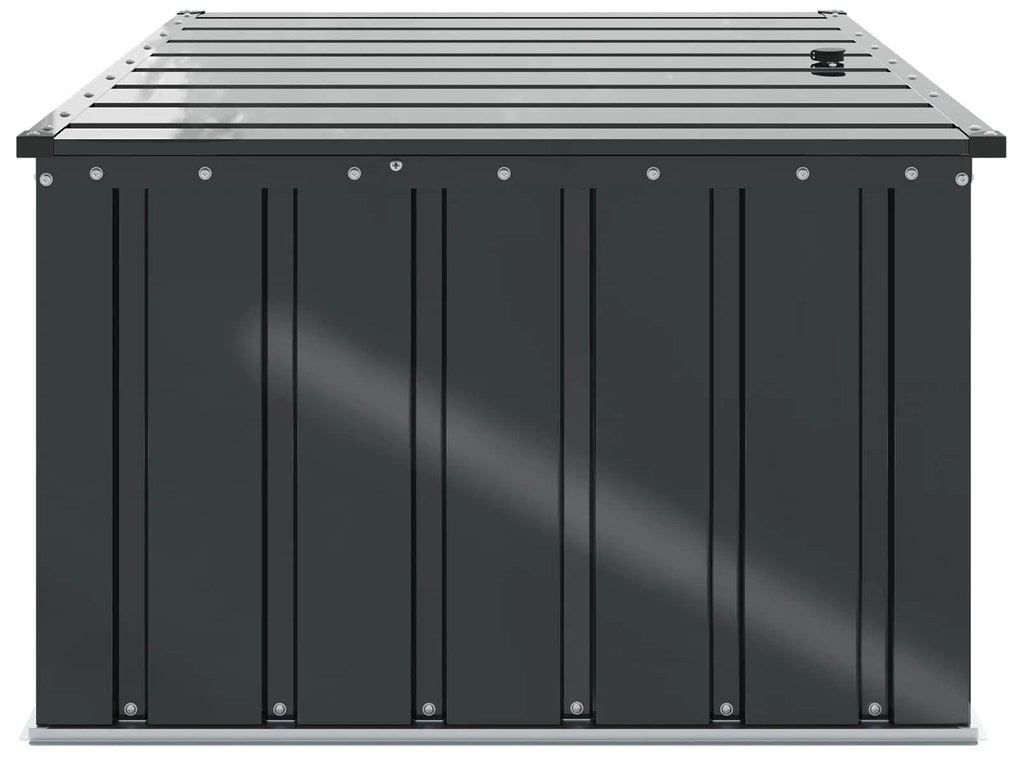 vidaXL Κουτί αποθήκευσης κήπου Μαύρο 101 x 82 x 50 εκ Ατσάλι