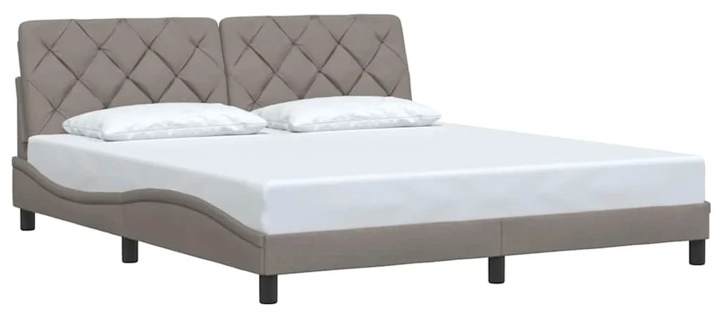 vidaXL Σκελετός Κρεβατιού Χωρίς Στρώμα Taupe 180x200 εκ. Υφασμάτινο