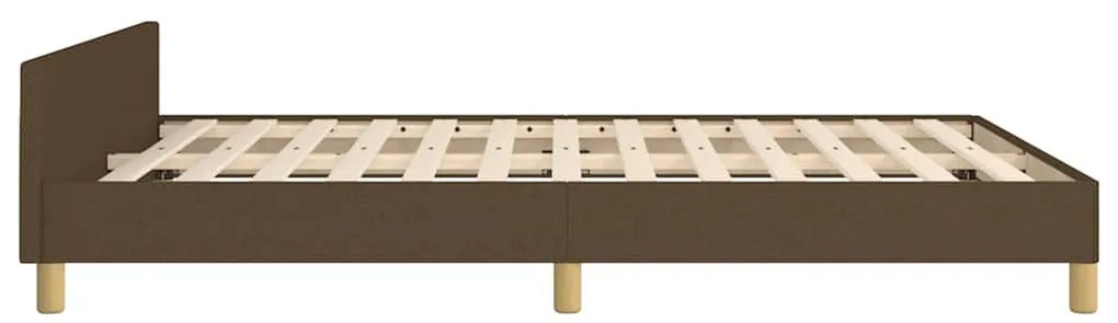 vidaXL Σκελετός Κρεβατιού Χωρίς Στρώμα Καφέ 140x200 εκ.Υφασμάτινο
