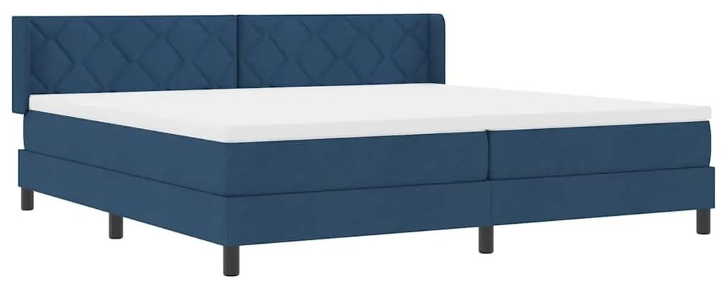 vidaXL Κρεβάτι box spring με στρώμα με στρώμα Μπλε 200 x 200 cm