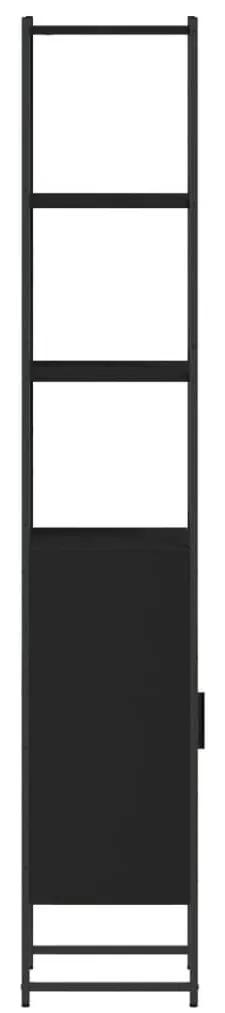 Ντουλάπι Μπάνιου Μαύρο 33 x 33 x 185,5 εκ. Επεξεργασμένο Ξύλο - Μαύρο