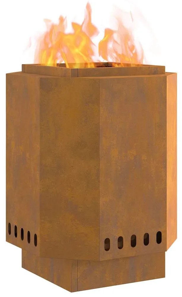 vidaXL Σόμπα Φωτιάς Χωρίς Καπνό Καφέ 38 x 38 x 51 cm Ατσάλι καιρό
