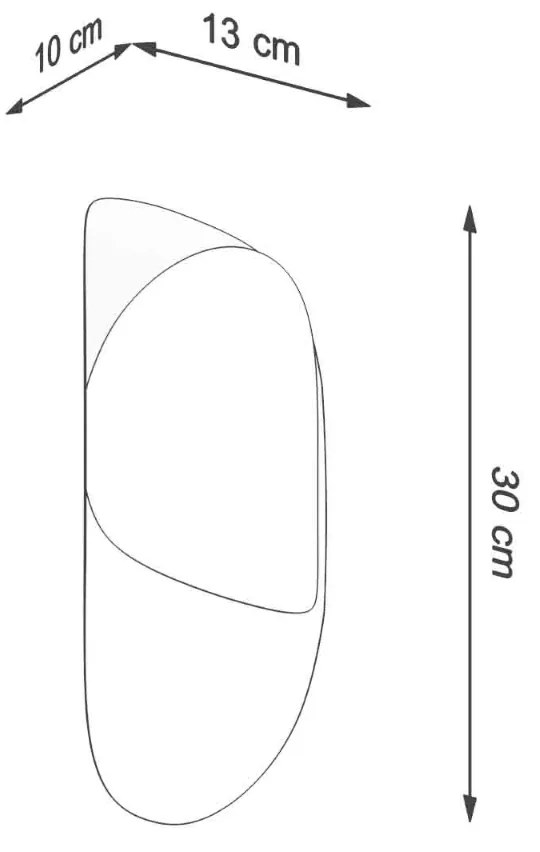 Sollux Φωτιστικό τοίχου Tear 1,ατσάλι,1xG9/40w