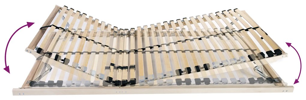 vidaXL Βάση κρεβατιού με λάμες Καστανό 80 x 190 cm Ξύλο και Πλαστικό