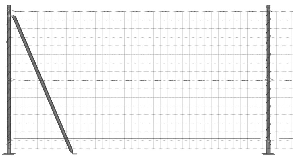 vidaXL Euro Fence Σετ 2 Γκρι Ατσάλι 25 x 1.2 μ Ανθεκτικός