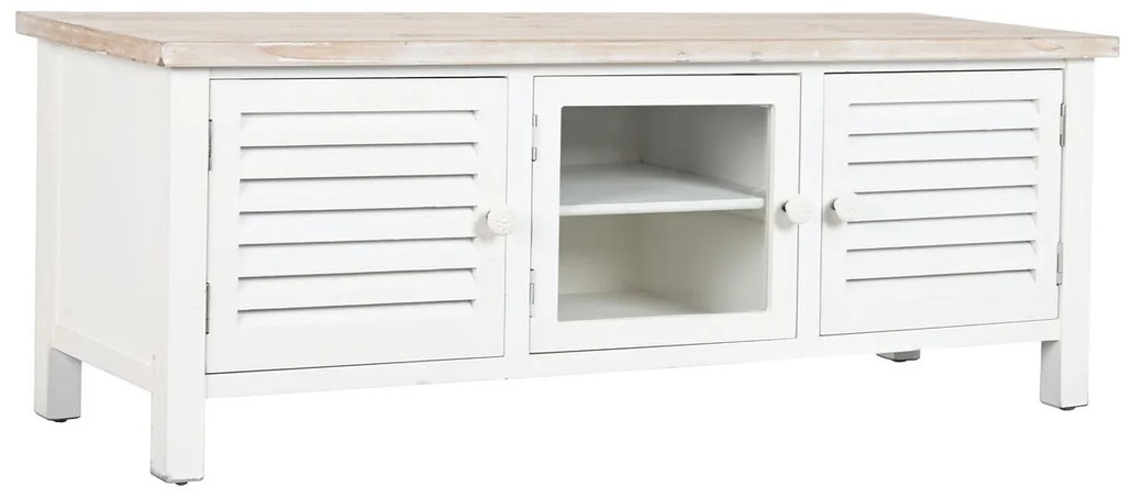 Τηλεόραση DKD Home Decor Έλατο Λευκό Ξύλο MDF 120 x 40 x 45 cm