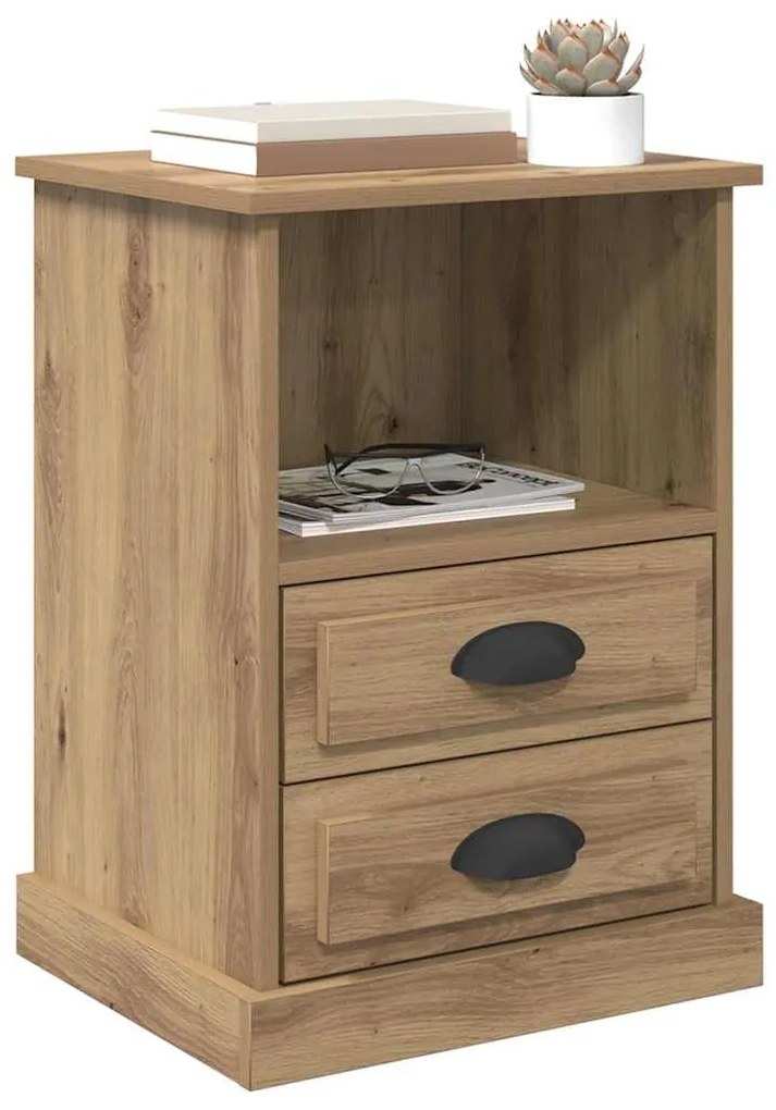 vidaXL Κομοδίνο 2 pcs Artisan Oak 36 x 43 x 60 εκ Επεξεργασμένο ξύλο
