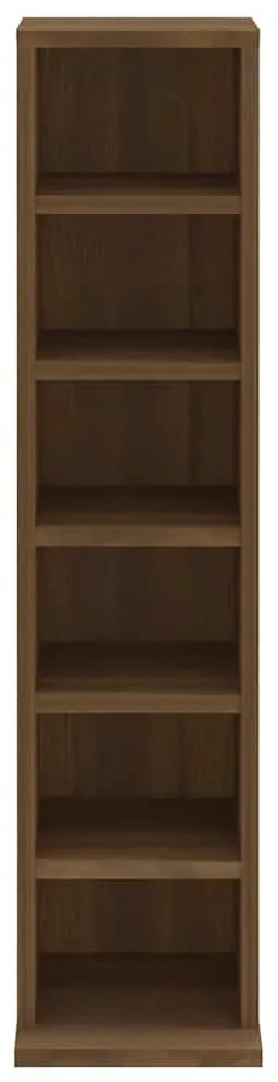 vidaXL Έπιπλο για CD Καφέ Δρυς 21 x 20 x 88 εκ. από Επεξεργασμένο Ξύλο