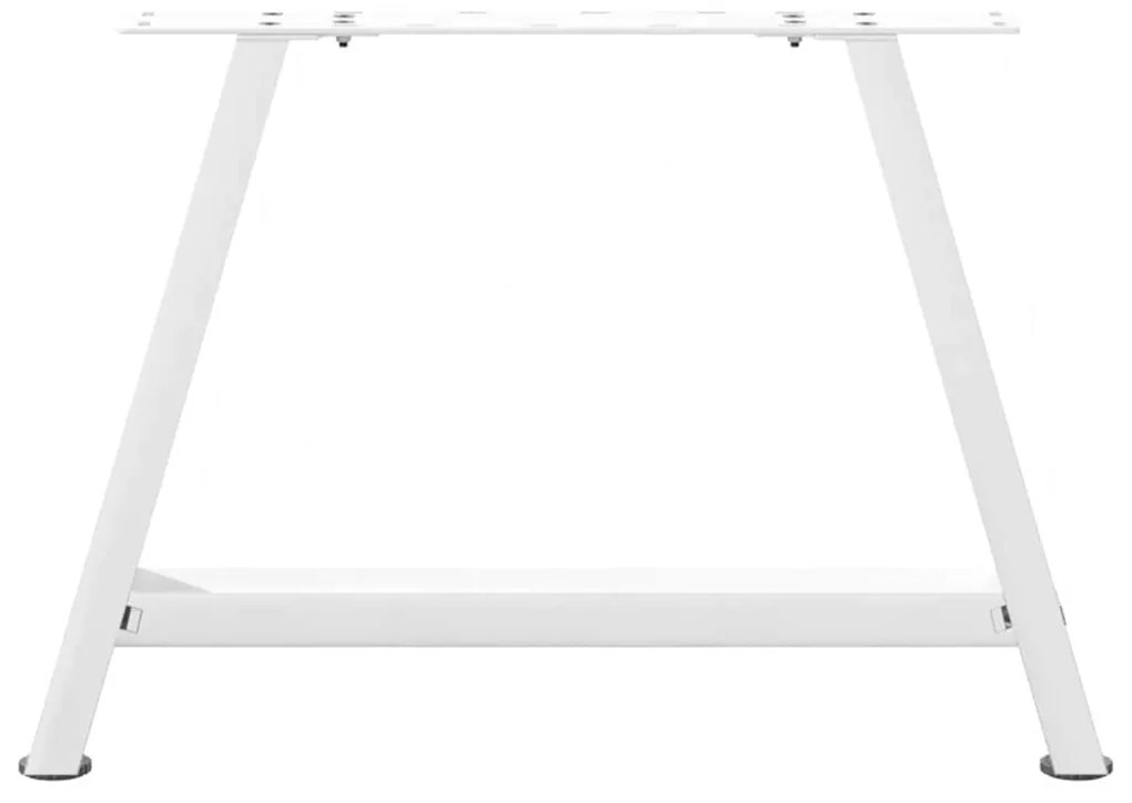 vidaXL Πόδια Τραπεζιού Σαλονιού Σχήματος Α 2 τεμ. Λευκά 60x(42-43) εκ. Ατσάλι