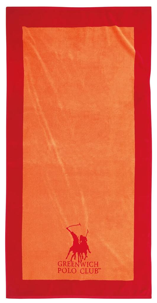 Πετσέτα Θαλάσσης Βαμβακερή 90x180εκ. Essential 3860 Κόκκινη-Κοραλί Greenwich Polo Club