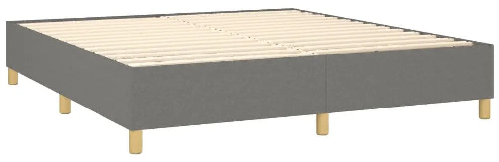 ΚΡΕΒΑΤΙ BOXSPRING ΜΕ ΣΤΡΩΜΑ ΣΚΟΥΡΟ ΓΚΡΙ 160X200 ΕΚ ΥΦΑΣΜΑΤΙΝΟ 3128454