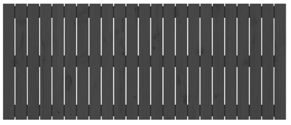 Κεφαλάρι Τοίχου Γκρι 147x3x60 εκ. από Μασίφ Ξύλο Πεύκου - Γκρι